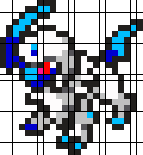359 Absol Perler Bead Pattern / Bead Sprite - Perler Beads Pokemon Absol (484x526), Png Download