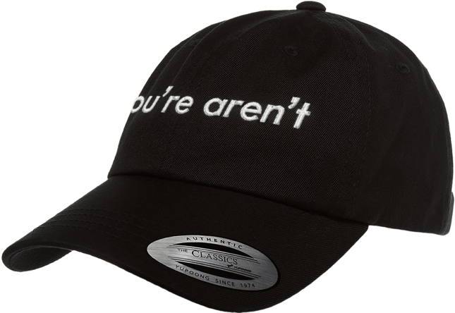 Callmecarson "you're Aren't" Dad Hat Hat - Quiksilver Cap (650x650), Png Download