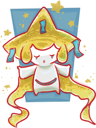 Art By Tikitik - Jirachi (500x600), Png Download