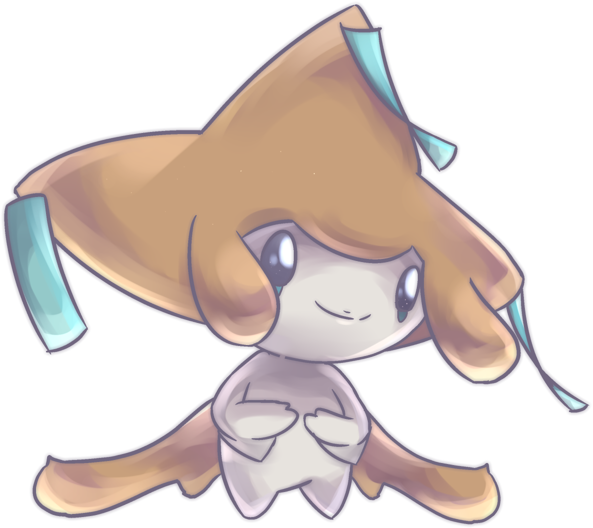 Jirachi - Pokemon Con Triangulo En La Cabeza (1280x1146), Png Download