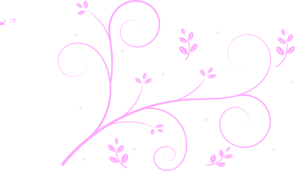 Small - Vine Line Drawing Flower (600x348), Png Download