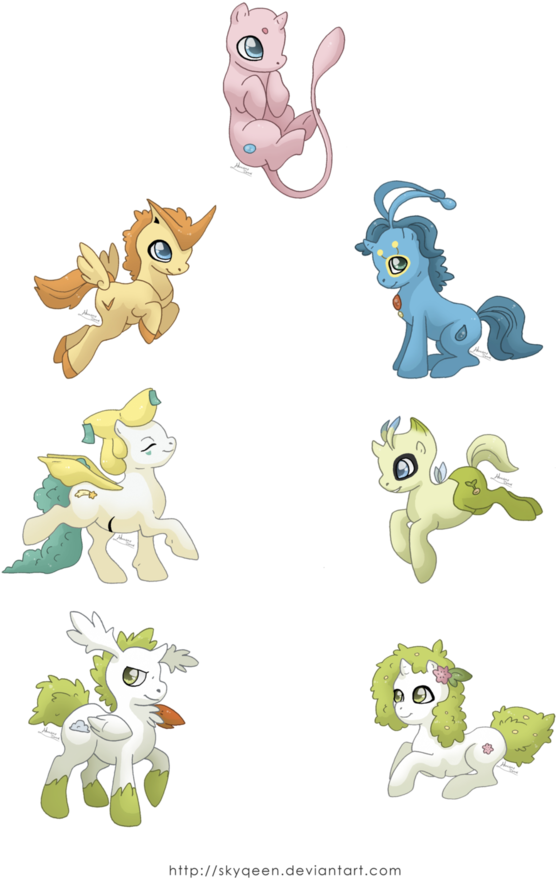Mysweetqueen, Celebi, Crossover, Jirachi, Manaphy, - My Little Pony: Friendship Is Magic (804x1024), Png Download
