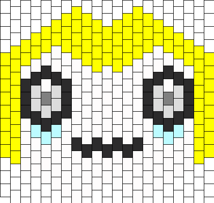 Jirachi Mask Bead Pattern - Kandi Heart Mask Pattern (441x418), Png Download