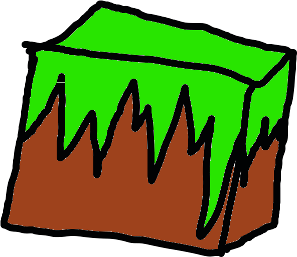 Transparent Blocks Cartoon - Minecraft Cartoon Block (1078x574), Png Download