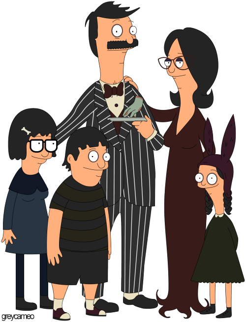 Guess Who Spent All Night Doing A Thing - Bobs Burgers Family (500x656), Png Download