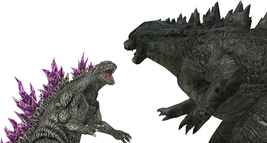 Godzilla 2014 Vs Godzilla 2000 By Sonichedgehog2 - Godzilla 2014 And Godzilla 2000 (871x470), Png Download
