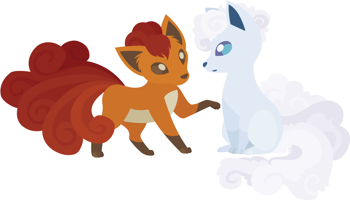 Alola Form Vulpix And Ninetails Fanart Google Search - Vulpix And Alola Vulpix (1255x742), Png Download