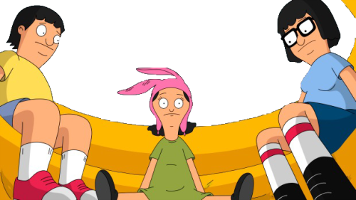 08/20/15 At - Bob's Burgers Louise Sitting (500x281), Png Download
