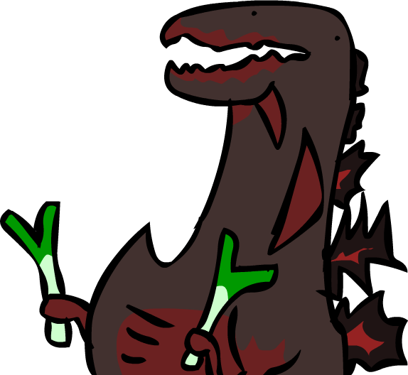 Godzilla Clipart Leaked - Leek Godzilla (574x528), Png Download