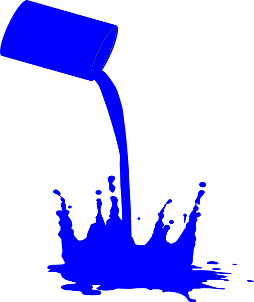 Paint Splat Blue Clip Art - Clip Art (504x598), Png Download