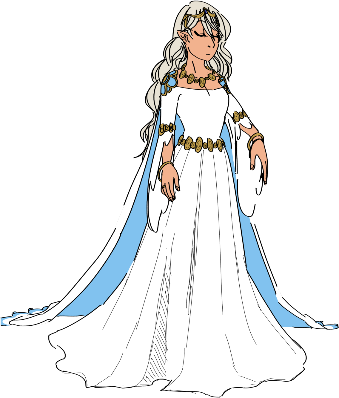 Doodles For A Queen Corrin Of Valla Design I - Fire Emblem Corrin Queen (1280x1624), Png Download
