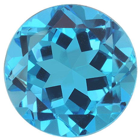 Blue Topaz Png Image - Sterling Silver With Choice Of Gemstone And White Topaz (510x503), Png Download