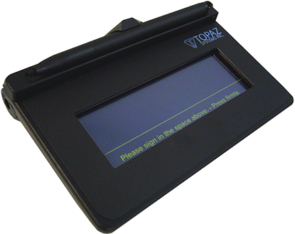 Topaz T-s460 Siglite Bluetooth Standard Signature Pad - Topaz Siglite 1x5 T-s460 Series Hid-usb T-s460-hsb-r (425x343), Png Download