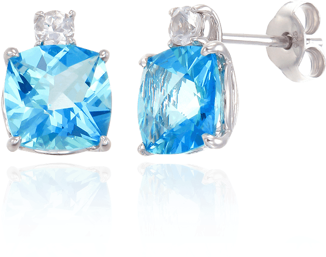 Passion Topaz Sparkling Luscious Earrings With Natural - Earrings (750x750), Png Download