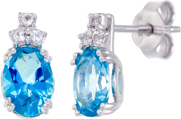 Gorgeous Cluster Earrings With Passion Topaz And Natural - Earrings (750x750), Png Download