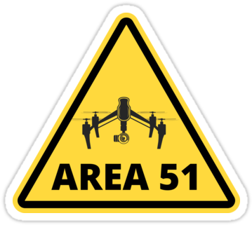 Area-51 Drone By Mitdesign - Area Videosorvegliata (375x360), Png Download