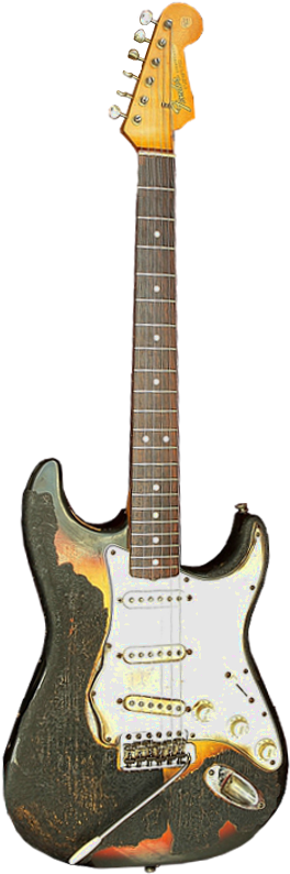 Jimi Hendrix's Burnt Electric Guitar - Fender American Standard Stratocaster - Bordeaux Metallic (265x500), Png Download