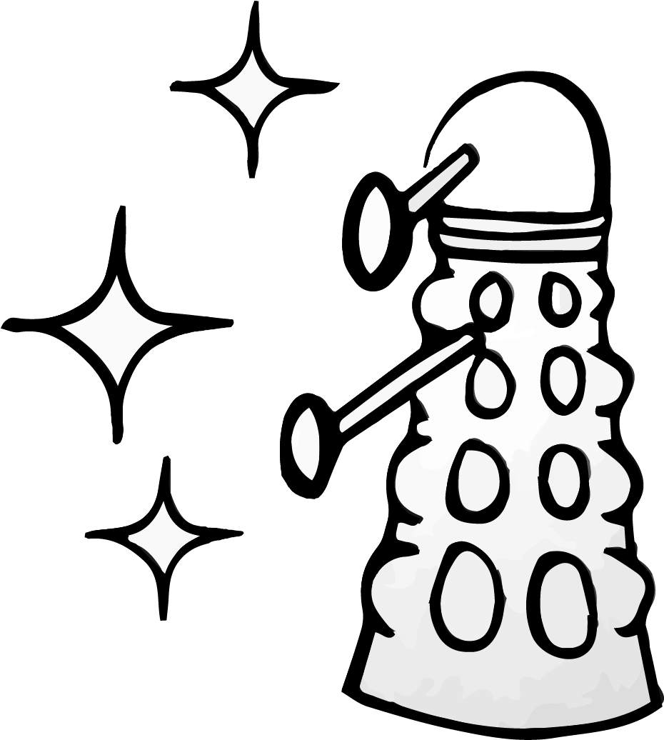 Dalek Logo Clear - Line Art (1252x1252), Png Download