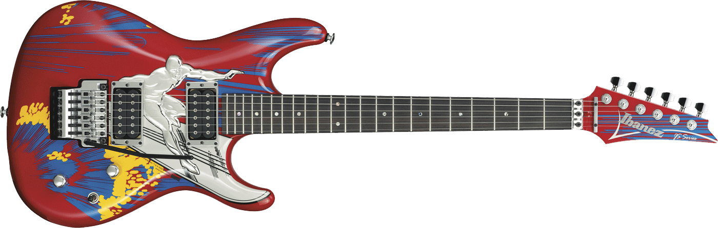Ibanez Js20th Signature Joe Satriani Js - Joe Satriani Silver Surfer Guitar (1400x446), Png Download