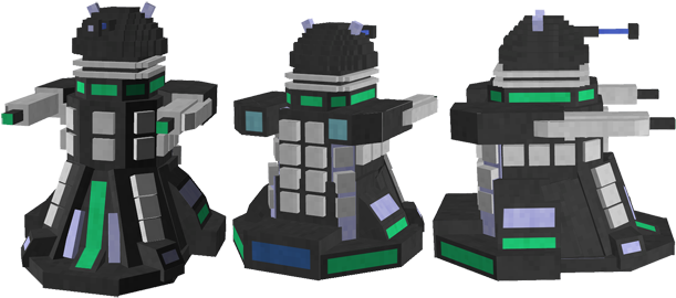 [ Img] - Doctor Who Dalek Minecraft (628x282), Png Download