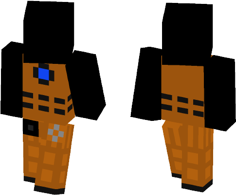 Time War Dalek - Dark Blue Hair Girl Minecraft Skin (584x497), Png Download