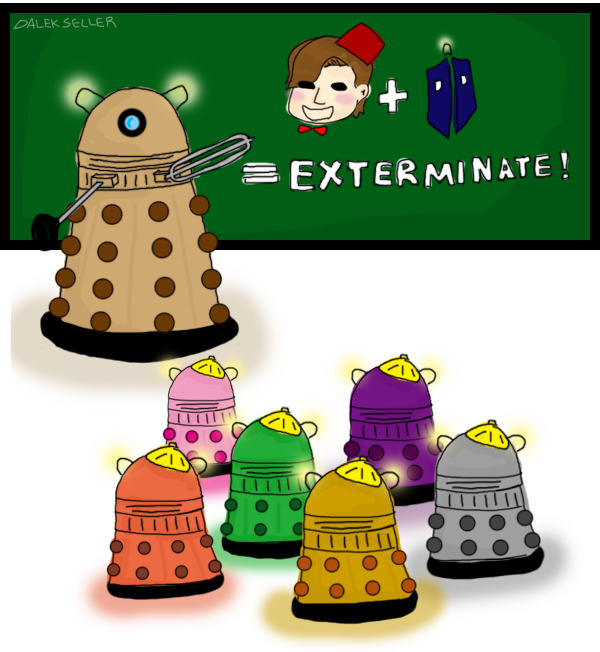 Dalek Children Are Taught A Very Elaborate School Curriculum - Doctor Who Dalek Memes (600x652), Png Download
