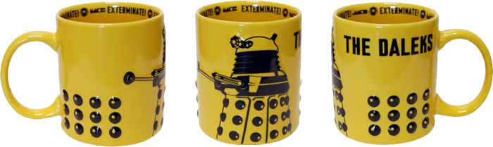Tardis - Doctor Who - Dalek 2d Relief Mug (700x209), Png Download