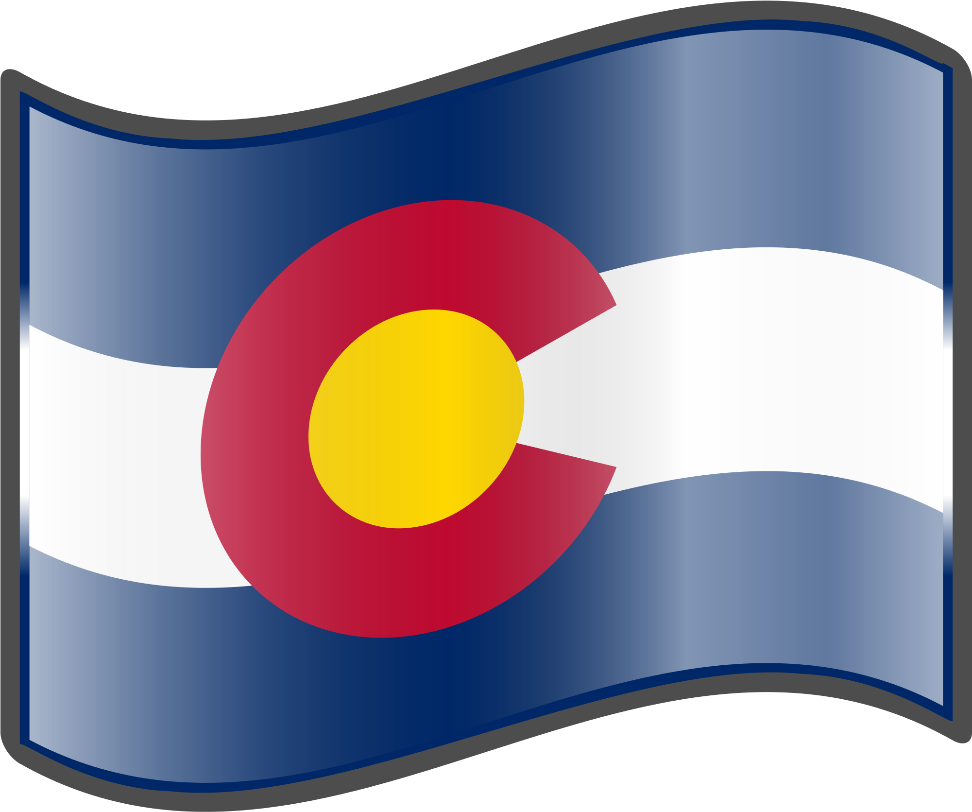 Open - Flag Of Colorado (2000x2000), Png Download
