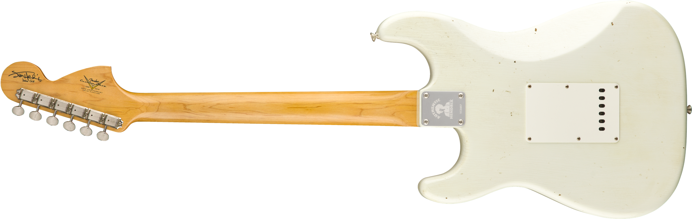 Hover To Zoom - Fender Jimi Hendrix Stratocaster (2400x766), Png Download