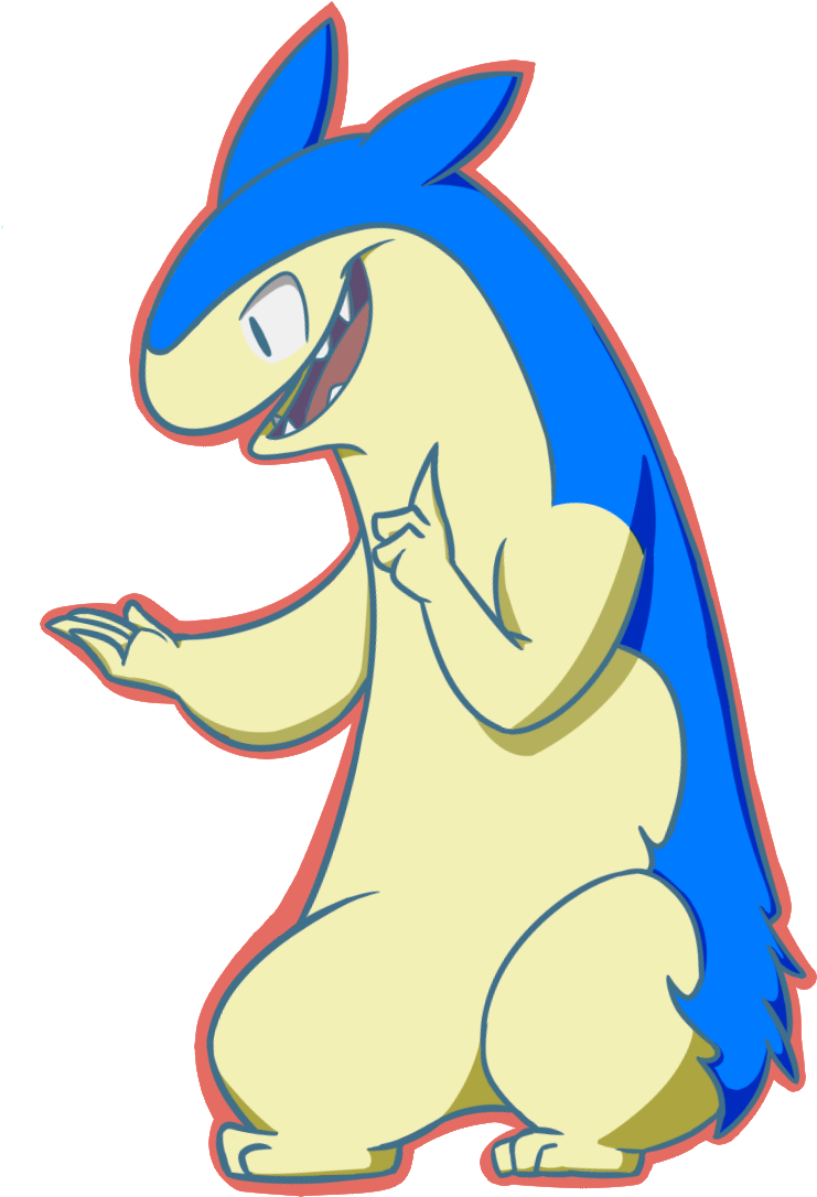 Typhlosion - Cartoon (1003x1132), Png Download