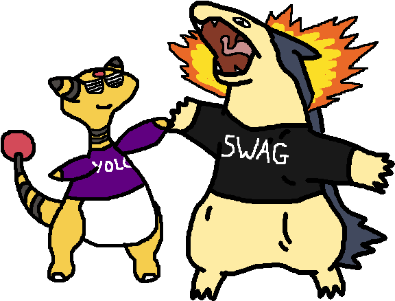 I See Your Paperclip And Raise You A Typhlosion And - Cartoon (590x450), Png Download