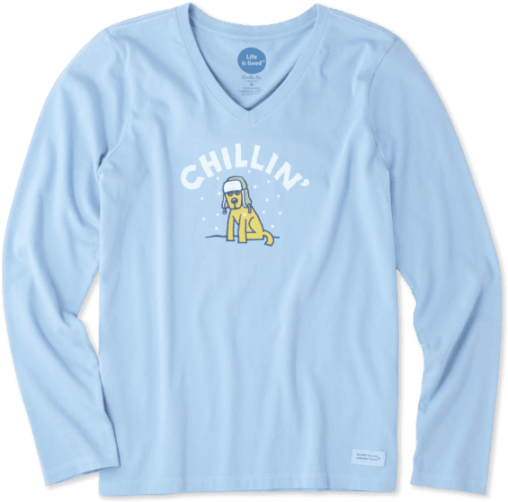 Women's Chillin' Rocket Long Sleeve Crusher - Long-sleeved T-shirt (570x570), Png Download