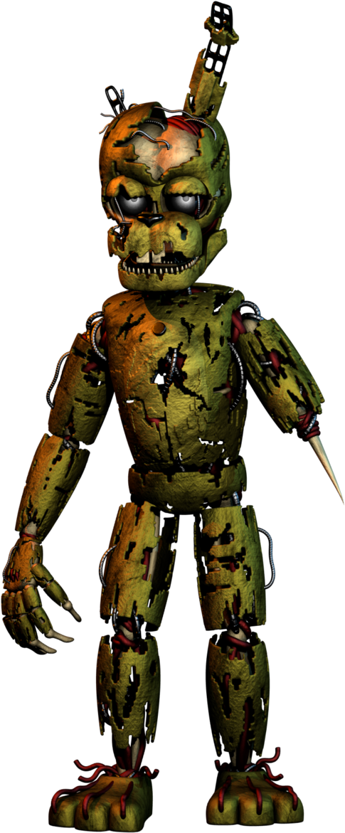 Transparent Fnaf 6 Springtrap Picture Freeuse Stock - Springtrap Five Nights At Freddy's 6 (659x1210), Png Download