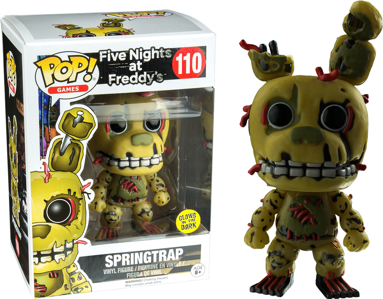 Five Nights At Freddy's - Dark Springtrap Funko Pop (1300x1028), Png Download