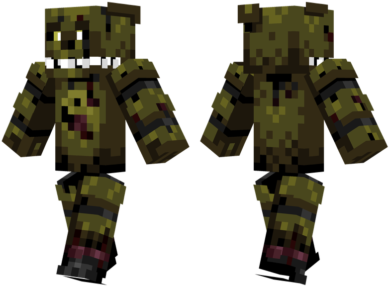Springtrap - Minecraft Skin Dark Ninja (804x576), Png Download