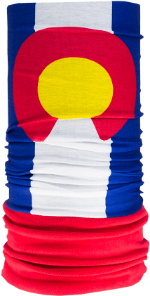 Colorado State Flag Winter Fleece Face Mask - Circle (250x500), Png Download