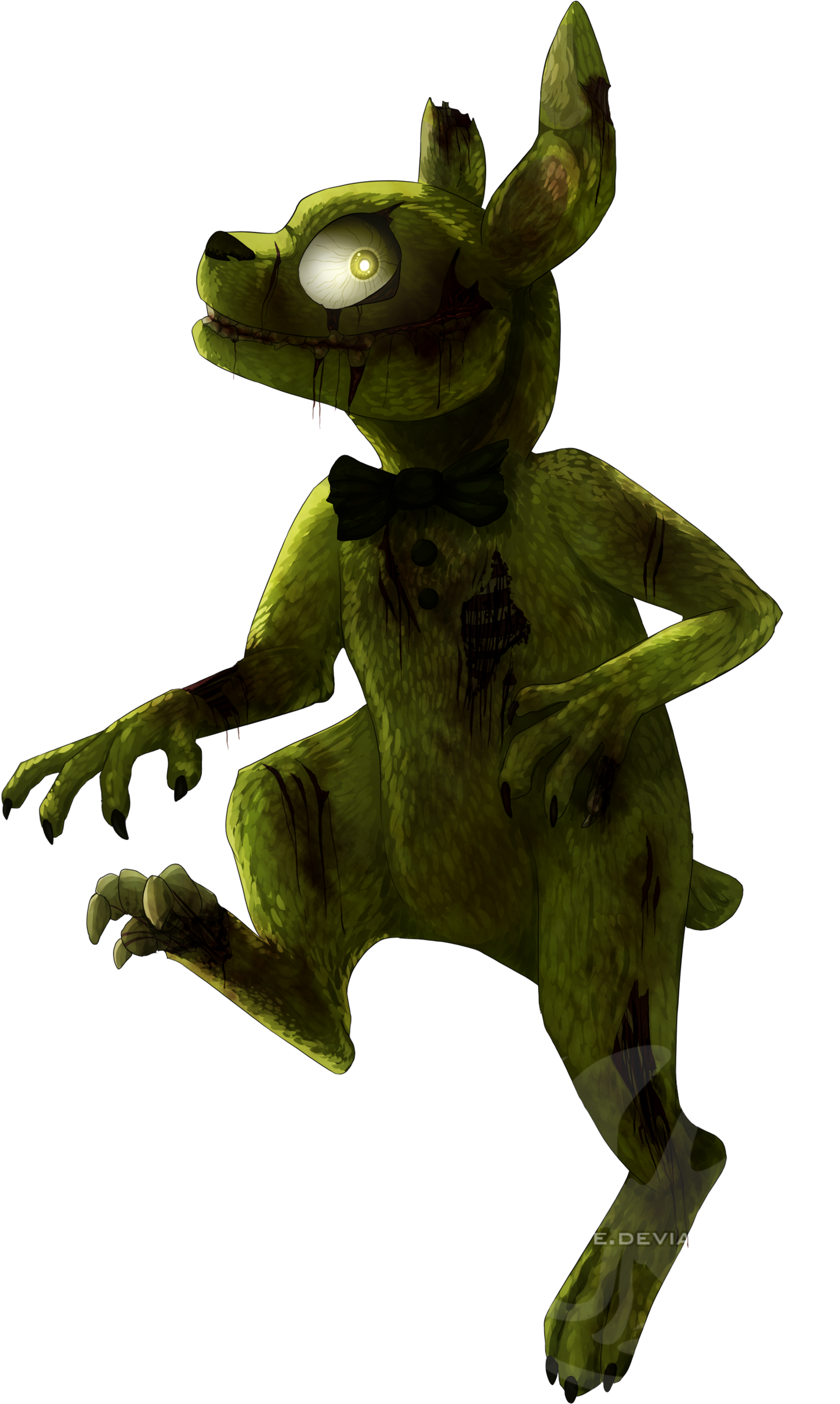 Springtrap "the Rotten Bunny" - Five Nights At Freddy's (1600x2486), Png Download
