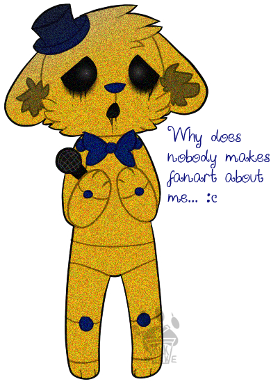 86 Best Golden Freddy/spring Trap Images On Pinterest - Golden Freddy Drawing Cute (390x552), Png Download