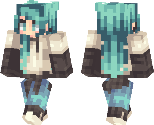People - Detailed Minecraft Skins Girl (538x437), Png Download