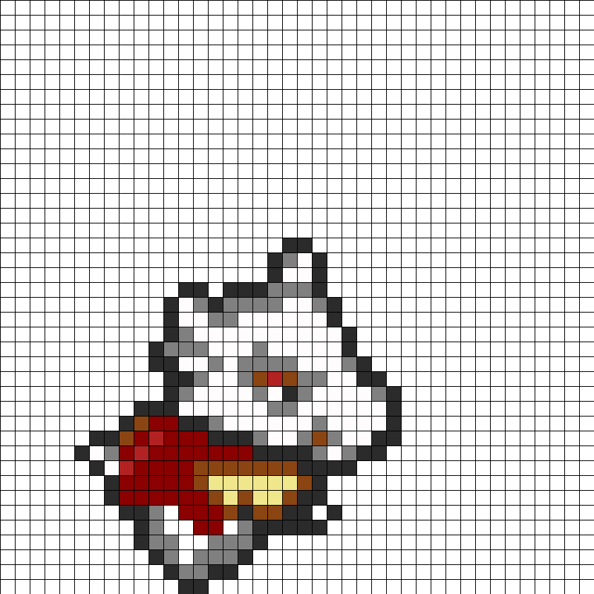 Cubone Perler Bead Pattern / Bead Sprite - Bead (840x840), Png Download