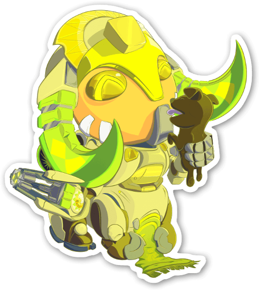 Chibi Orisa Pegatina (541x600), Png Download