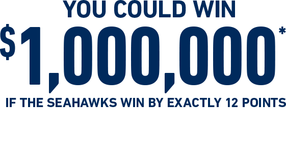 You Could Win $1,000,000* If The Seahawks Win By Exaclty - Graphic Design (561x302), Png Download