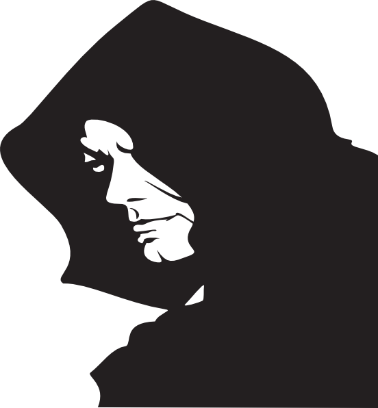 Monk Vector Hooded Figure Jpg Royalty Free Download - Hood Clip Art (552x596), Png Download