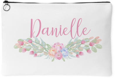 Watercolor Floral Spray Accessory Bag - Watercolor Painting (480x480), Png Download