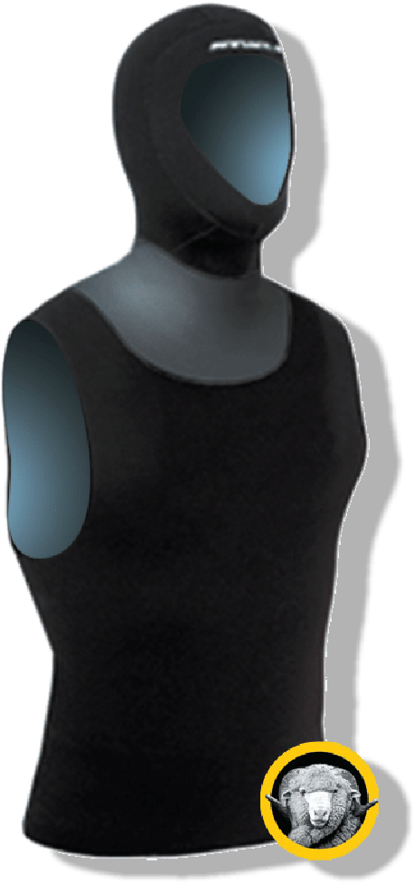 Pinnacle - 5mm Merino Hooded Vest (1000x1000), Png Download