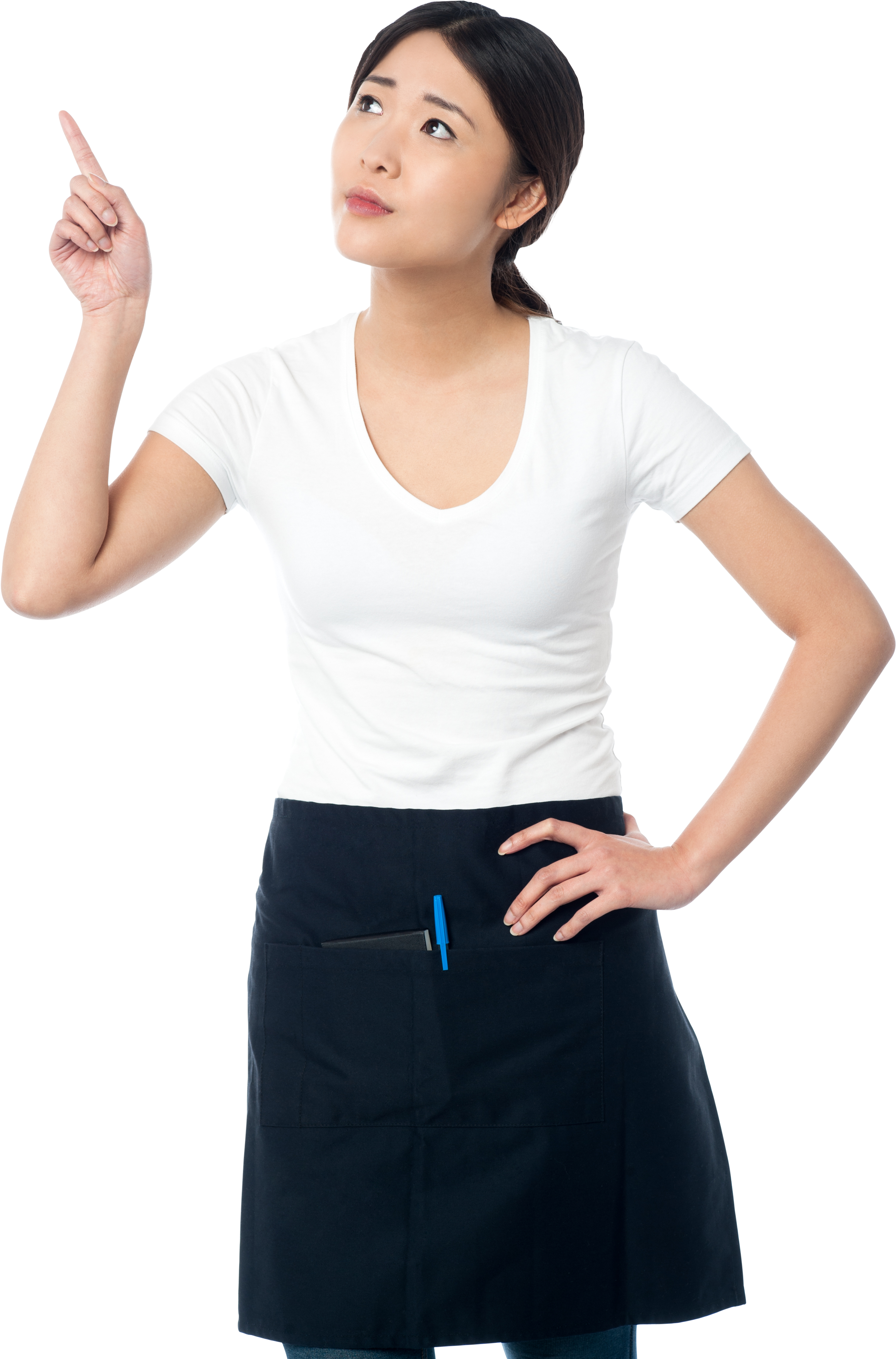 Women Pointing Top Png Stock Photo - Girl (3200x4809), Png Download