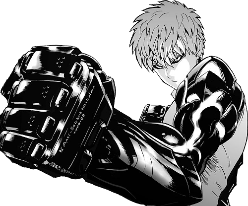 A Transparent Genos - Genos One Punch Man Drawing (500x415), Png Download