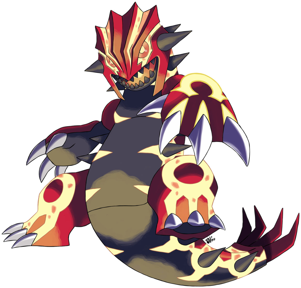 680 Kb Png - Primal Groudon Pokemon (1280x1280), Png Download