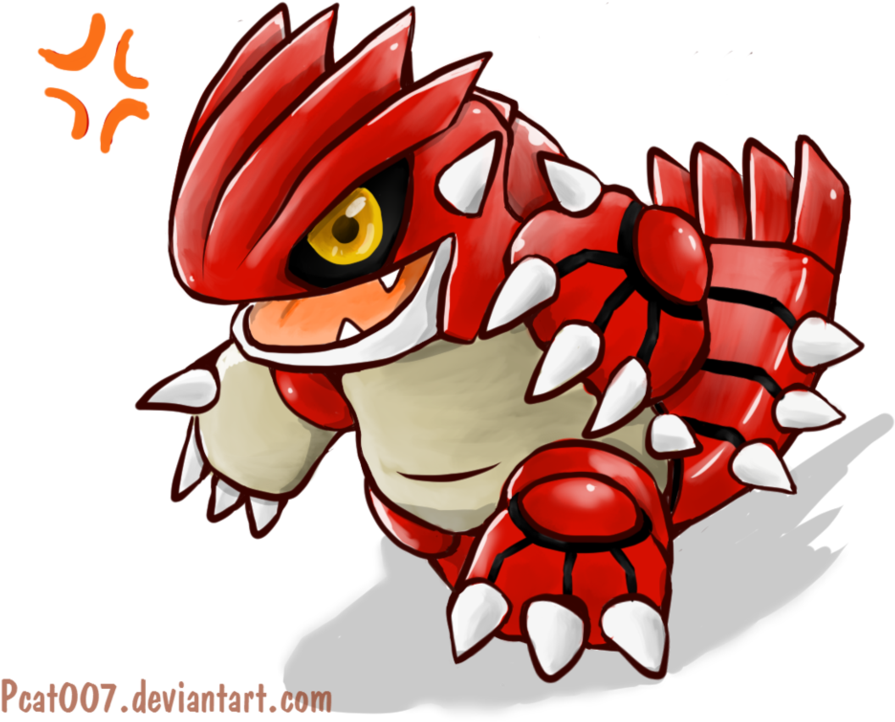Com Pikachu Groudon Cartoon Fictional Character Clip - Chibi Mega Primal Groudon (979x816), Png Download
