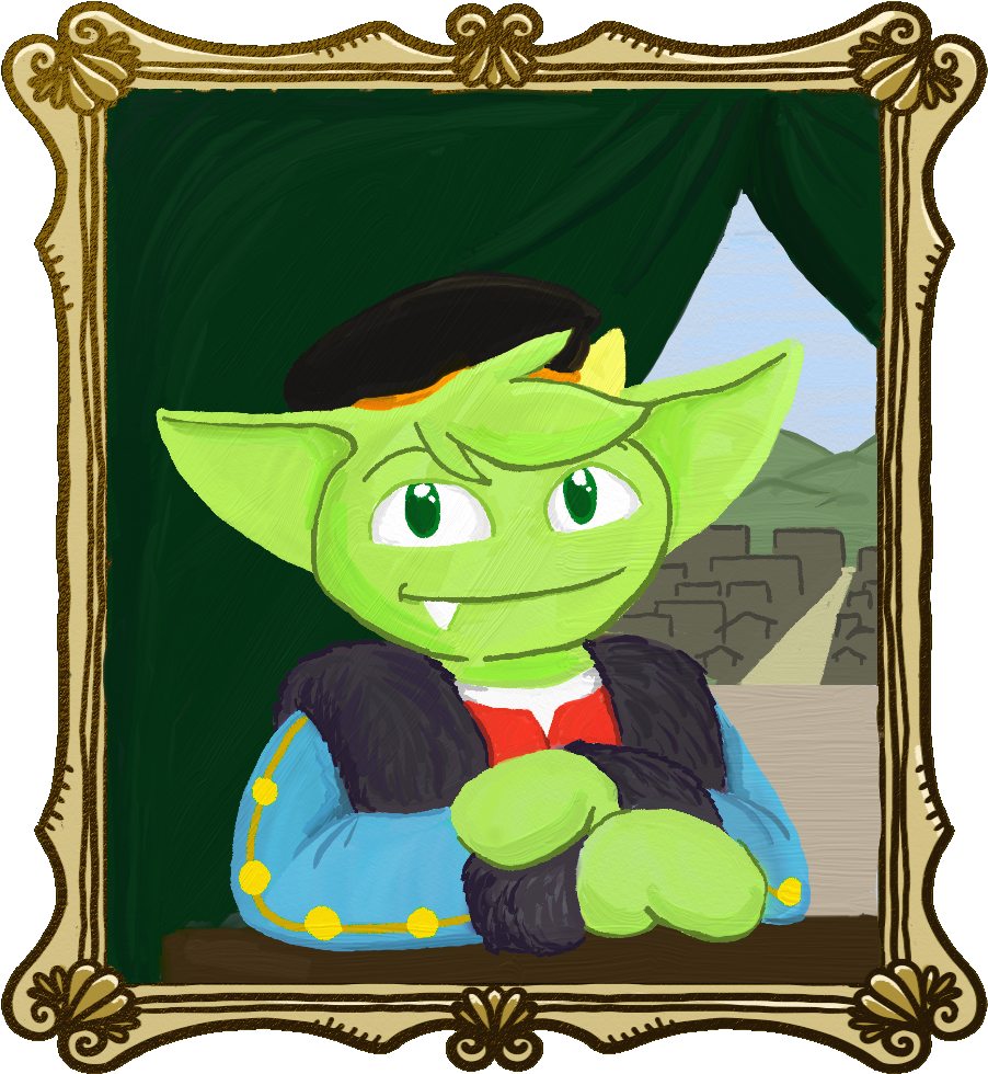 Renaissance-gremlin - Cartoon (1000x1000), Png Download
